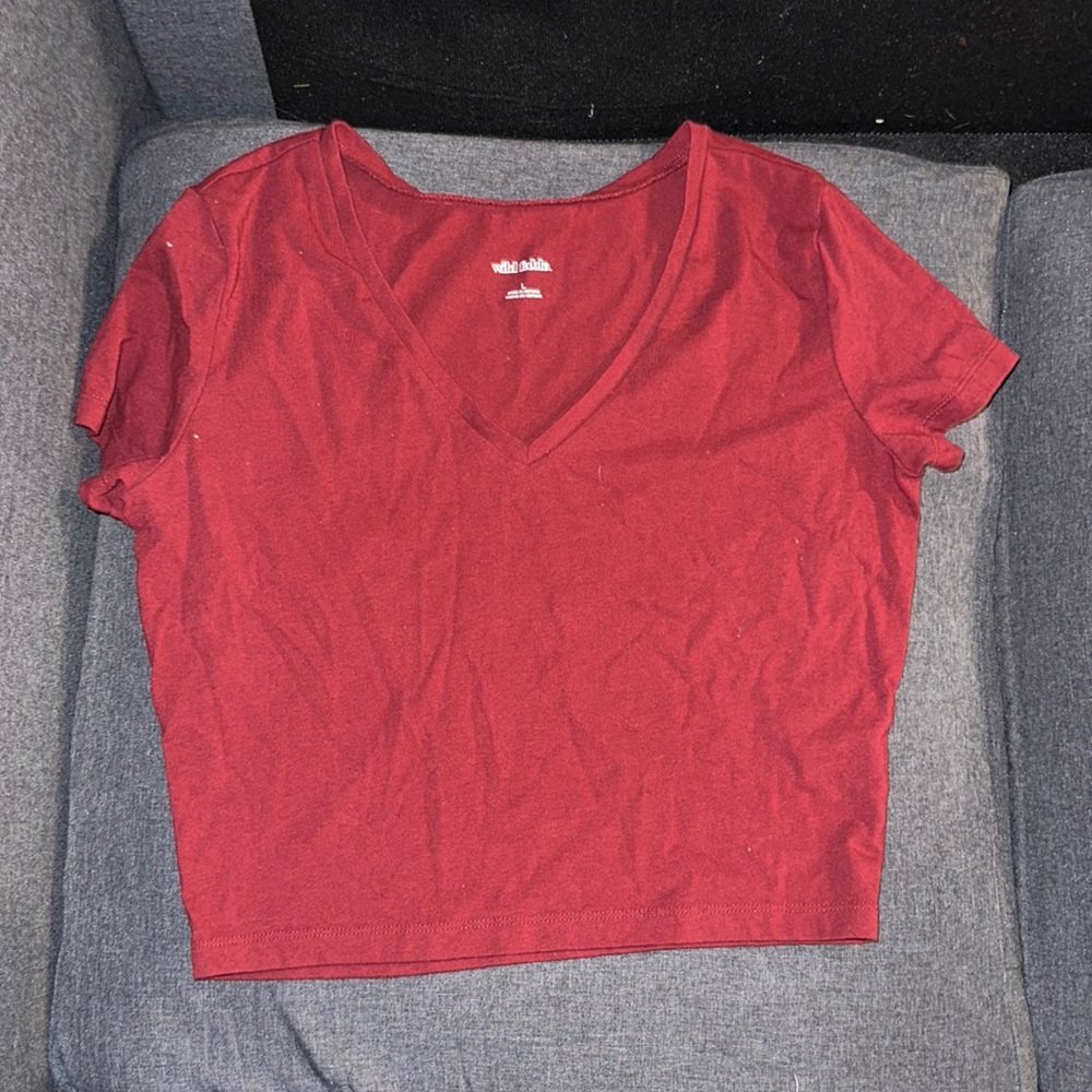 Burgundy crop top